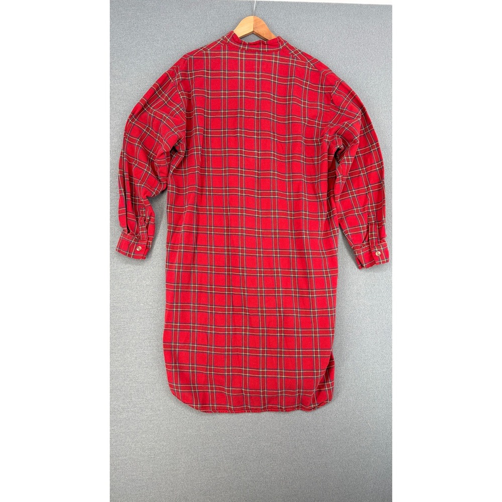 Lee Valley Ireland Red Flannel Tartan Plaid Nightshirt Irish Cotton Men Large - Picture 4 of 7